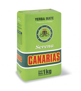 Canarias Yerba Mate 1 kg  (con Palo) 2.1 lb Serena Green