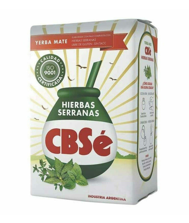 CBS’e - Yerba Mate Hierbas Serranas (Serrana Herbs) Yerba Mate CBSé 1 kg