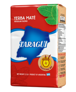 Taragüi Yerba Mate 1 kg with Stems. Red Pack 2.2 lb