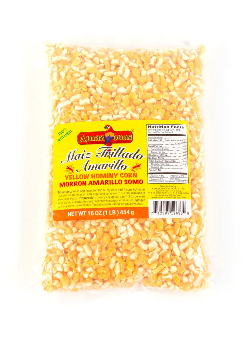 Amazonas Yellow Hominy Corn 16 oz Amazonas Foods Online