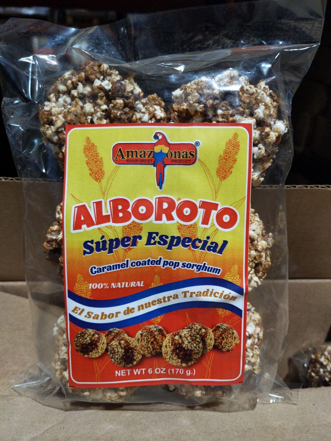 Amazonas Alboroto (Caramel coated popped sorghum) 6 oz