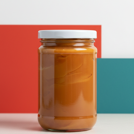 Dulce de leche glass jar