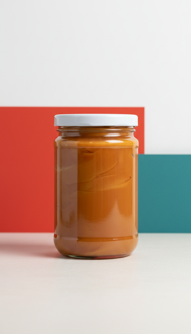 Dulce de leche glass jar