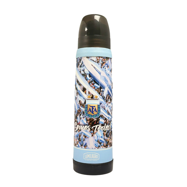 Lumilagro Luminox Estampado de Acero Inoxidable “Somos Todos” 2 Estrellas Thermos (1 Liter) Specialty Foods LUMILAGRO LUMINOX