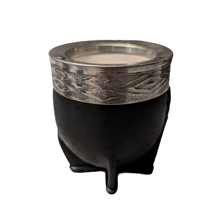 Imperial Yerba Mate Gourd – Natural Porongo (Calabaza), Premium Black Leather & Stainless Steel Rim (X-Large) Mate Gourd MATE