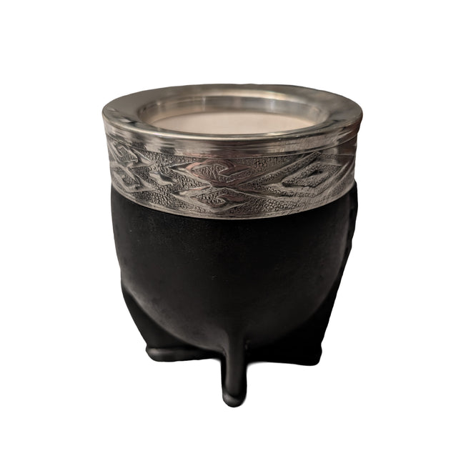 Imperial Yerba Mate Gourd – Natural Porongo (Calabaza), Premium Black Leather & Stainless Steel Rim (X-Large) Mate Gourd MATE