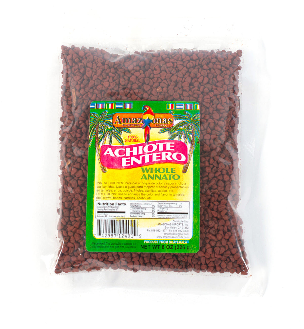 Amazonas Achiote Entero 8oz