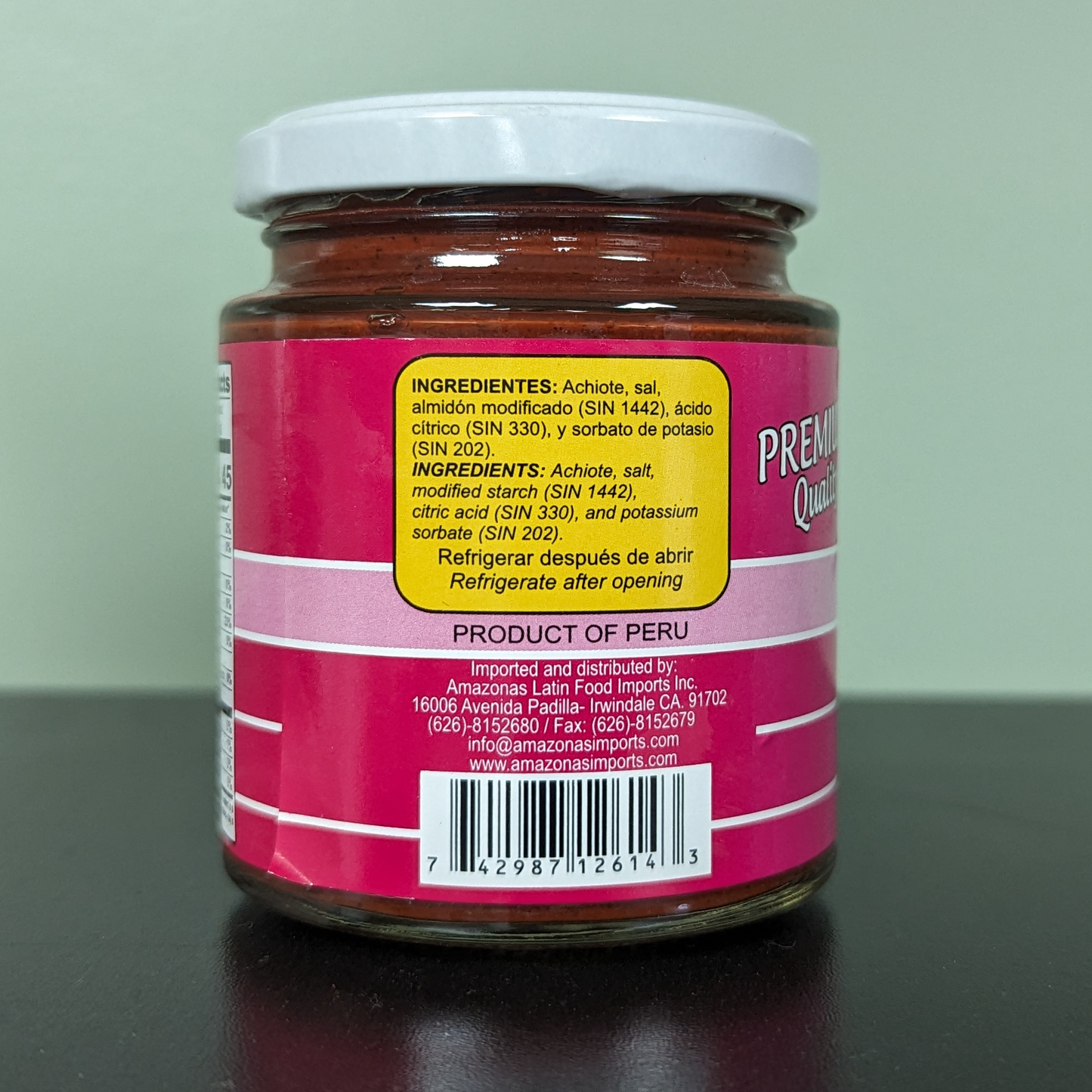 Amazonas Achiote en Pasta / Pasta de Achiote (8oz)