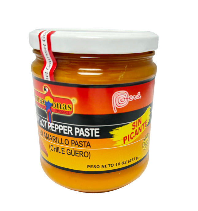 Amazonas Foods Aji Amarillo Paste (Chile Güero) - Sin Picante - Value Size (16 oz / 453 g) Specialty Foods Amazonas Foods
