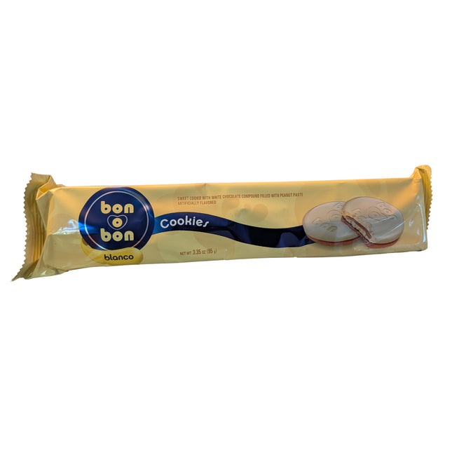 Arcor Bon o Bon Blanco Cookies – White Chocolate & Peanut Filling (95g) Cookies and Crackers ARCOR BON O BON