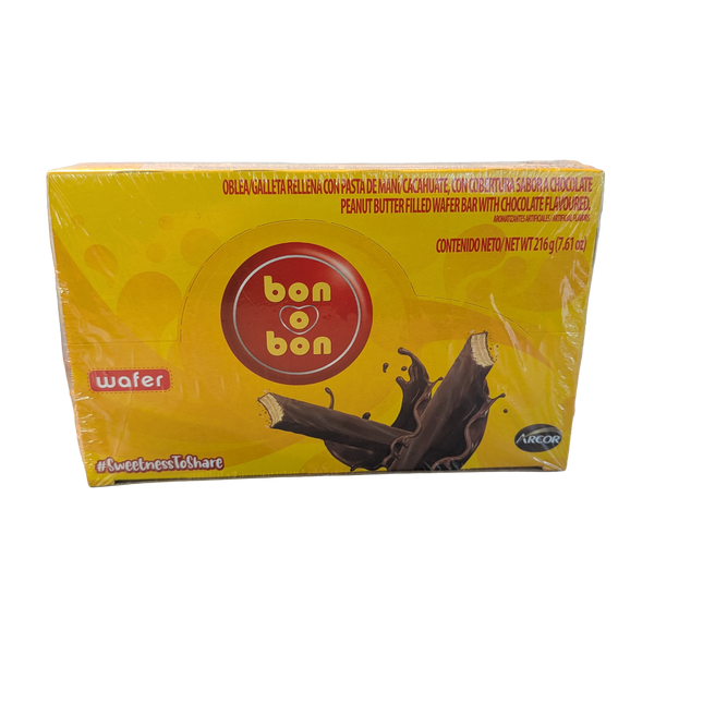 Arcor Bon o Bon Wafer Bars – Counter Display Box size (216g) Chocolate ARCOR