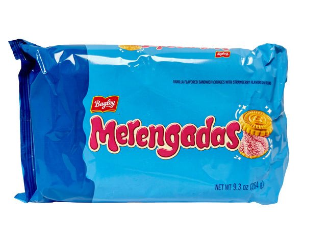 Bagley Merengadas - Vanilla Sandwich Cookies with Strawberry Filling (3-Pack) (3 x 93 g) Cookies and Crackers Bagley
