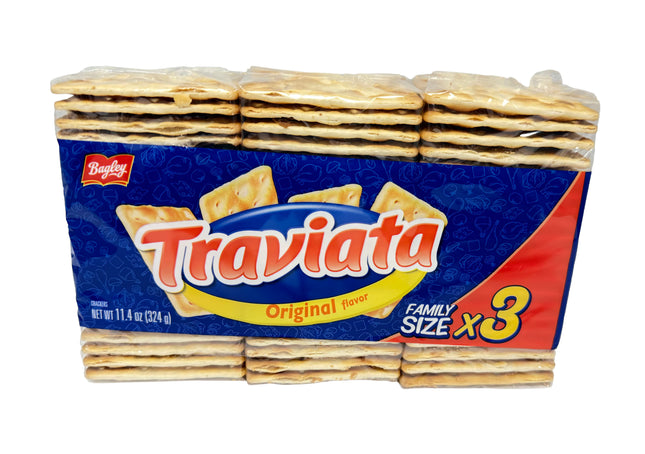 Bagley Traviata Original - Classic Crackers (Family Size 3-Pack) (3 x 108 g) Specialty Foods Bagley