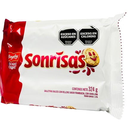 Bagley Sonrisas - Sweet Sandwich Cookies with Raspberry Filling (324 g) Specialty Foods Bagley