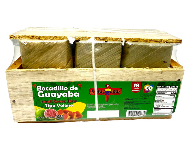 Amazonas Foods Bocadillo de Guayaba - Tipo Veleño (18 x 30 g) Desserts Amazonas Foods