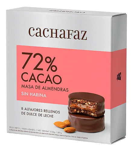 CACHAFAZ 72% Cacao Almond Alfajor (512g) Alfajores CACHAFAZ