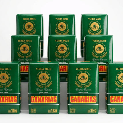 Canarias Yerba Mate Special Edition 1 kg (con Palo) 2.1 lb Dark Green Yerba Mate Canarias 10 Pack