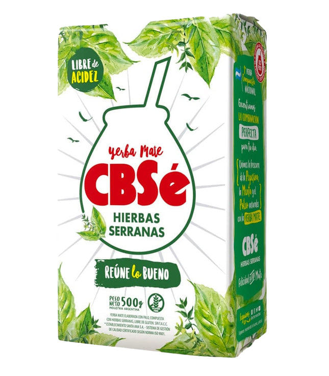 CBS’e - Yerba Mate Hierbas Serranas (Serrana Herbs) Yerba Mate CBSé 500 g