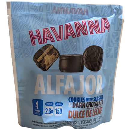 Havanna Alfajor Mini Mar del Plata – Sea Salt, Dark Chocolate & Dulce de Leche Cookies (4-Pack, 160g)