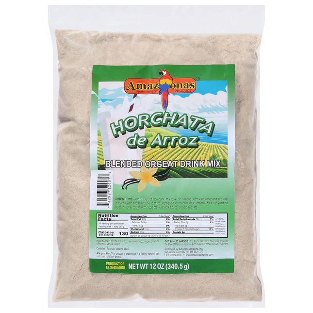 Amazonas Rice Horchata Orgeat Mix - Horchata de Arroz en Polvo (12oz) Drinks Amazonas Rainforest Product