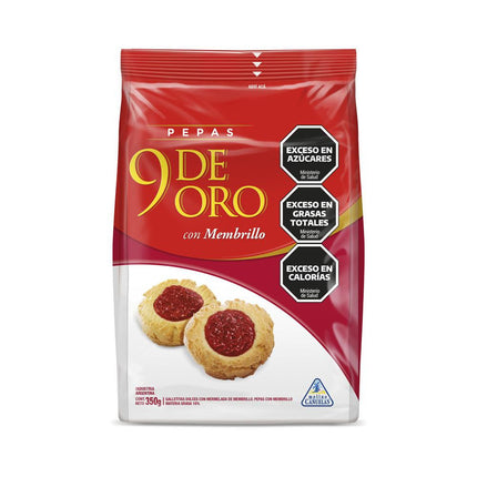 9 DE ORO Quince Cookies - Family Size Cookies and Crackers 9 DE ORO