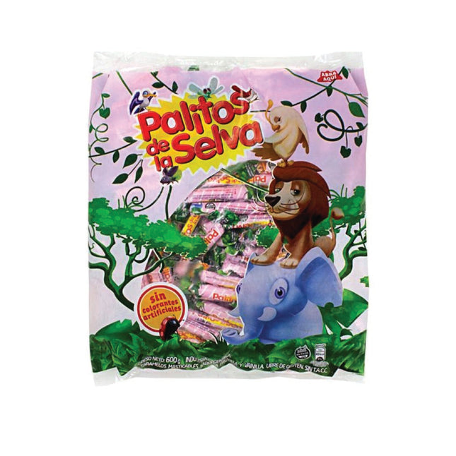 Palitos de la Selva - Caramelos Masticables Frutilla y Vainilla (660 g) Extract PALITOS DE LA SELVA