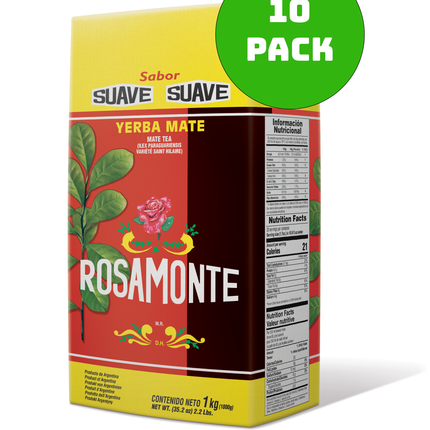 Rosamonte - Suave (light) Yerba Mate Rosamonte 1kg 10 Pack (case)