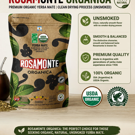 Rosamonte Orgánica Yerba Mate (Con Palo) —-250 g Specialty Foods Rosamonte