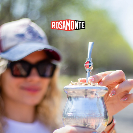 ROSAMONTE Bombilla de Acero Inoxidable Curva con Filtro Desarmable – ROSAMONTE Curved Stainless Steel Straw with Removable Filter Bombillas Rosamonte