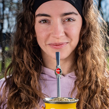ROSAMONTE Bombilla de Acero Inoxidable Curva con Filtro Desarmable – ROSAMONTE Curved Stainless Steel Straw with Removable Filter Bombillas Rosamonte