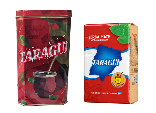 Taragüi Yerba Mate 500g in Tin with Spout / Taragüi en Lata con Pico Vertedor (500g) Yerba Mate Taragui