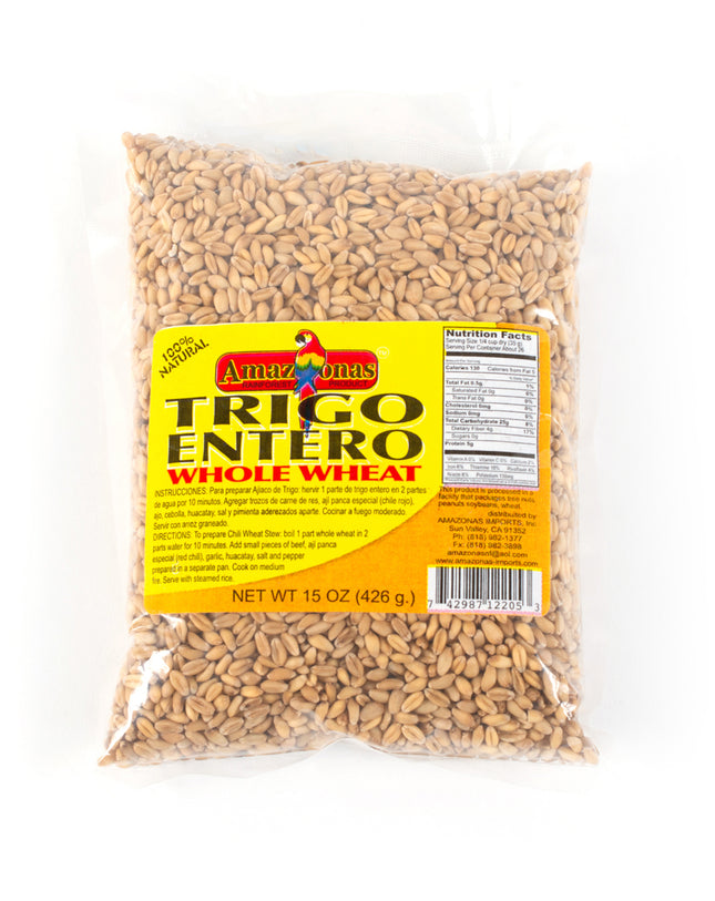Amazonas Whole Wheat - Trigo Integral Natural (1LB) Legumes, Seeds and Grains Amazonas Rainforest Product