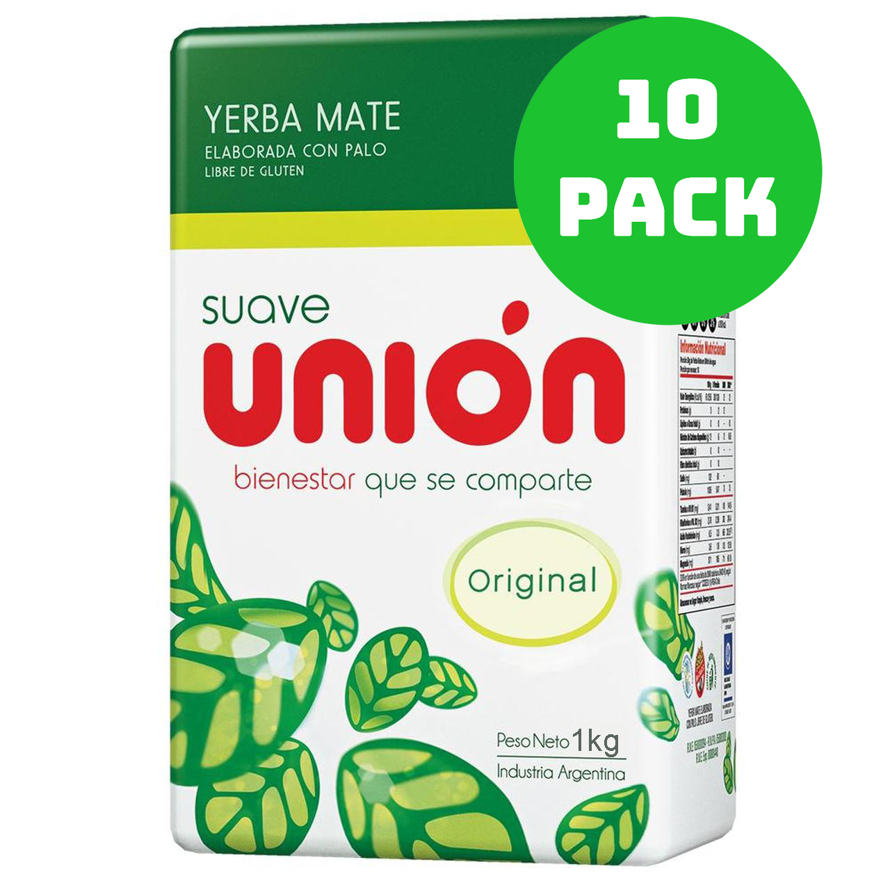 Original Unión Suave Yerba Maté con tallo (con palo)