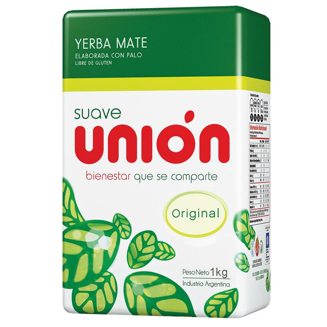 Original Unión Suave Yerba Maté with stem (con palo) Yerba Mate Unión 1 kg