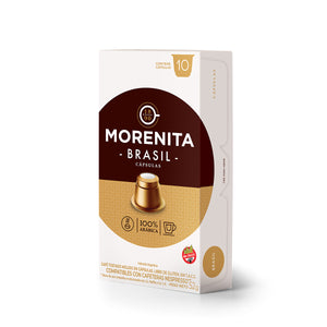La Morenita - Cápsulas de café Brasil para Nespresso original (Caja de 10)