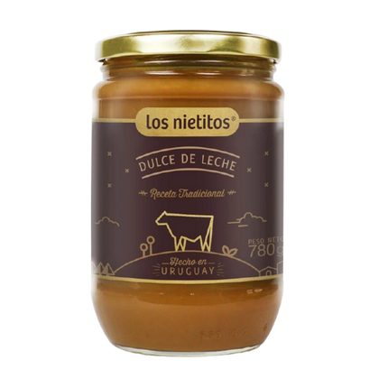 Los Nietos Caramel Custard / Dulce de Leche - Glass Jar / Frasco de Vidrio Dulce de Leche los nietos 780g