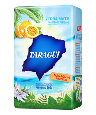 Taragüi Yerba Mate Passion Fruit 1.1lb Taragüi Yerba Mate Maracuya Tropical 500g  Product of Argentina  Ships from the USA