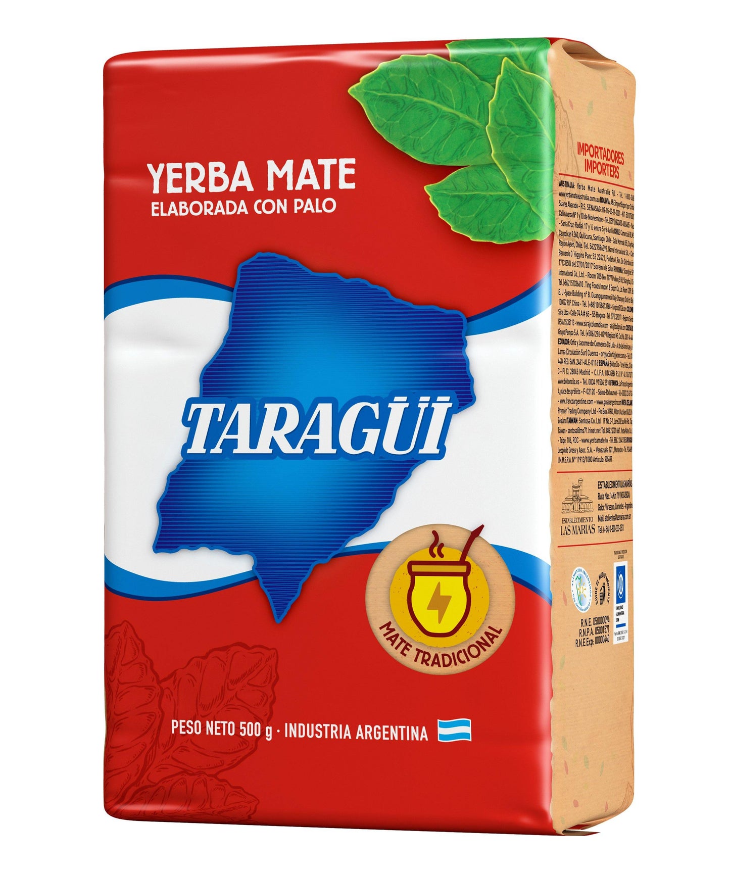 Taragüi Yerba Mate With Stem (Con Palo) 1.1lb (500g)  Product of Argentina Ships from the USA