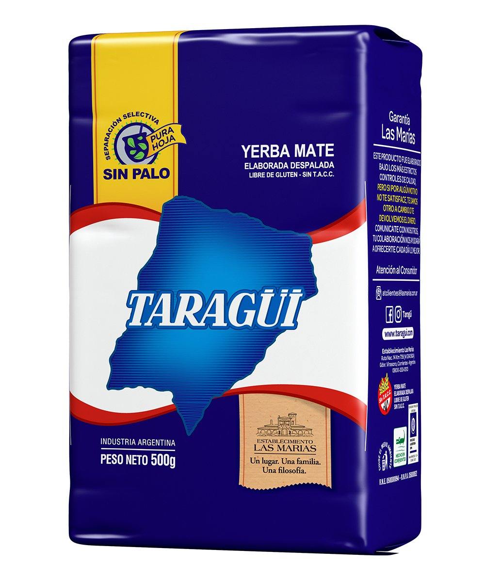 Yerba Mate (Hierba Mate) con palo Taragüi Original 1 kg. 3 (tres) paquetes  de 1 kilo. Infusión típica de países como Argentina, Uruguay y Paraguay.  Bebida energética con excelentes propiedades nutricionales. 