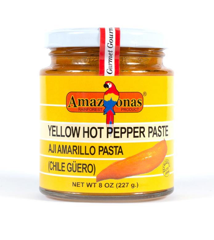 Amazonas Yellow Hot Pepper Paste, Aji Amarillo Pasta (Chile Güero), 8 oz - Amazonas Foods Online