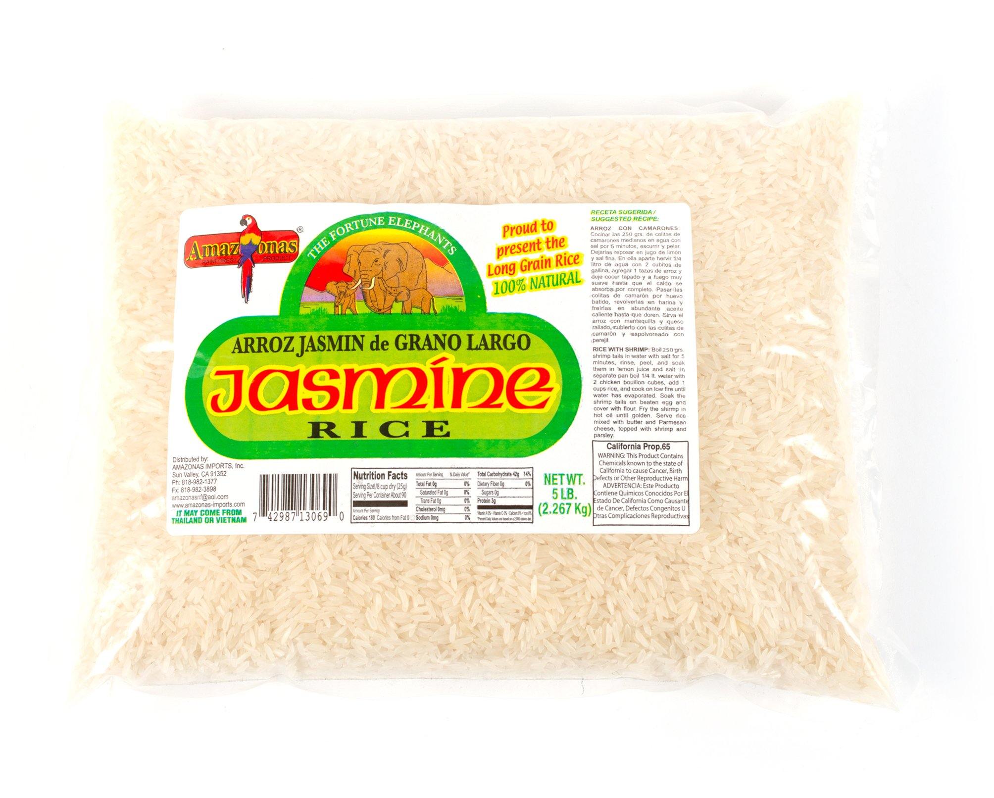 Amazonas Jasmine Rice - Arroz Jasmine (5 lb) – Amazonas Foods