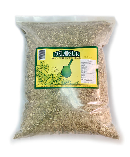 Del Sur -Yerba Mate Con Palo (Yerba Mate with Stems) 5 LBS