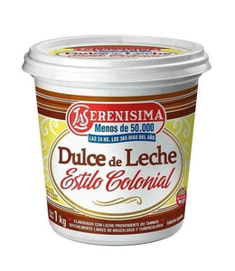 La Serenisima Carmel Custard / Dulce de Leche - Colonial Style - 1 Kg - Amazonas Foods Online