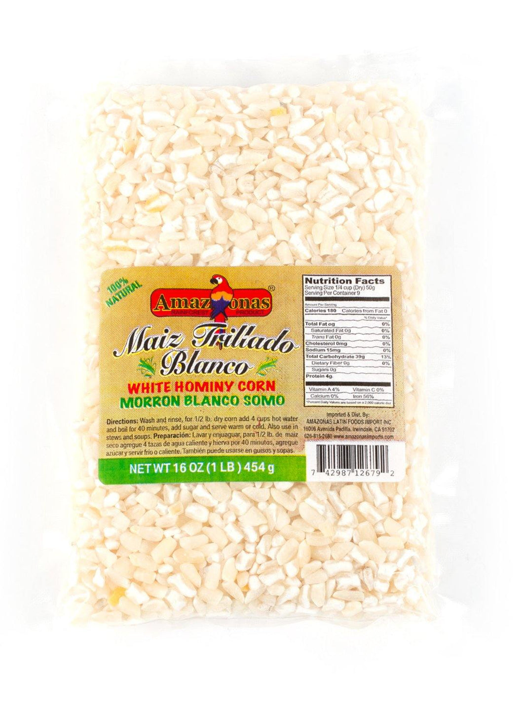 Amazonas White Hominy Corn - Amazonas Foods Online