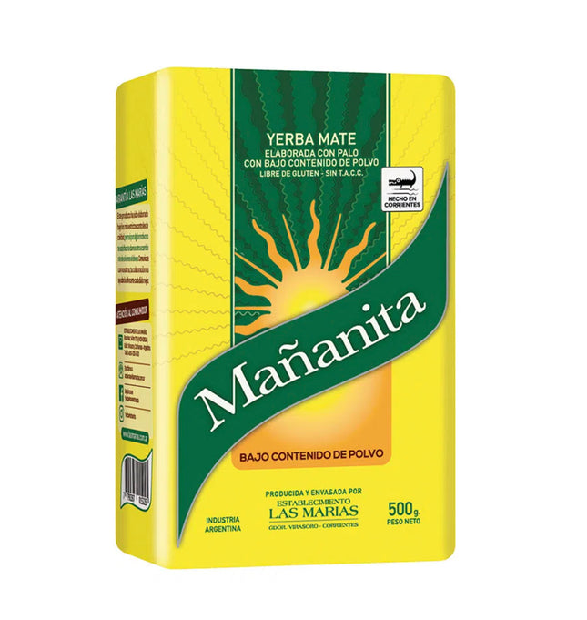 Mañanita Yerba Mate with Stems (1 kg / 2.2 lb) – Low Powder (bajo polvo) Yerba Mate Mañanita