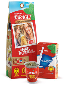 Taragüi Maté Xperience Kit w/ 1 Mate + 1 Straw + 1 Pack of Yerba Mate 250g/0.55 Lb   Product of Argentina   Ships from the USA 